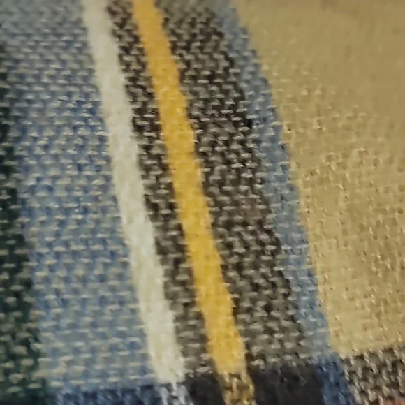 Plaid Fringe Scarf Shawl Wrap - Picture 3 of 3